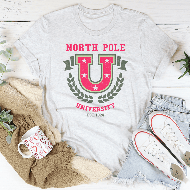 North Pole University Tee Peachy Sunday T-Shirt