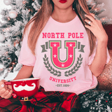 North Pole University Tee Peachy Sunday T-Shirt