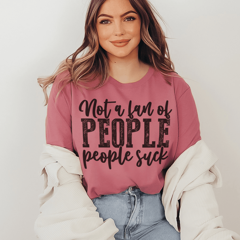 Not A Fan Of People Tee Mauve / S Peachy Sunday T-Shirt