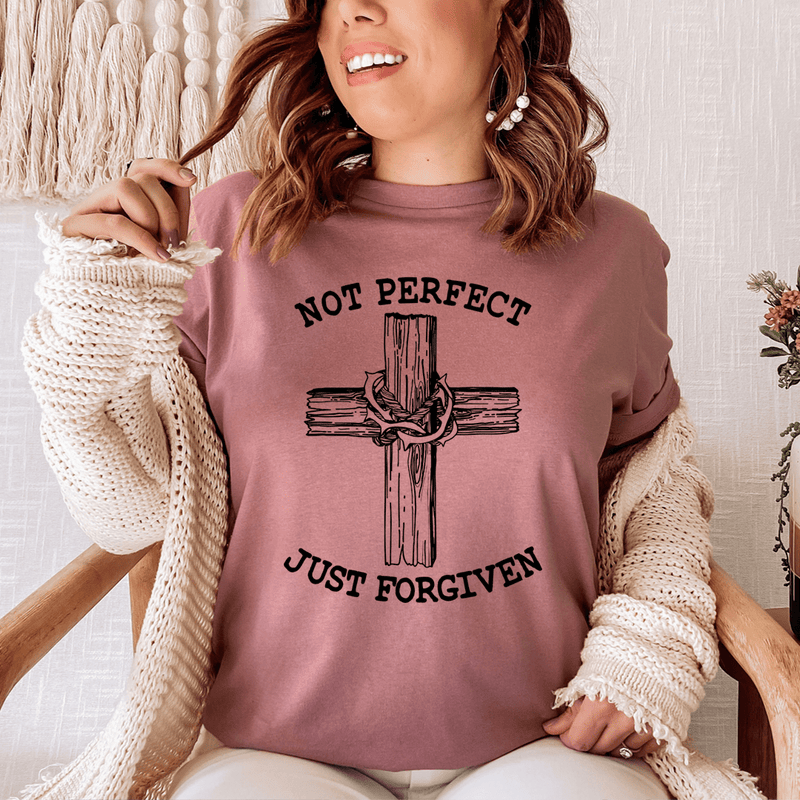 Not Perfect Just Forgiven Tee Mauve / S Peachy Sunday T-Shirt