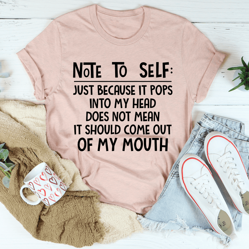 Note To Self Tee Heather Prism Peach / S Peachy Sunday T-Shirt