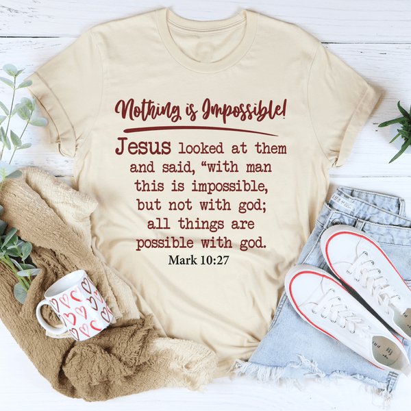 Nothing Is Impossible Tee Heather Dust / S Peachy Sunday T-Shirt