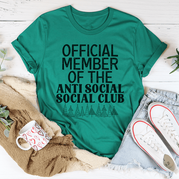 Official Member Of The Anti Social Club Christmas Tee Kelly / S Peachy Sunday T-Shirt