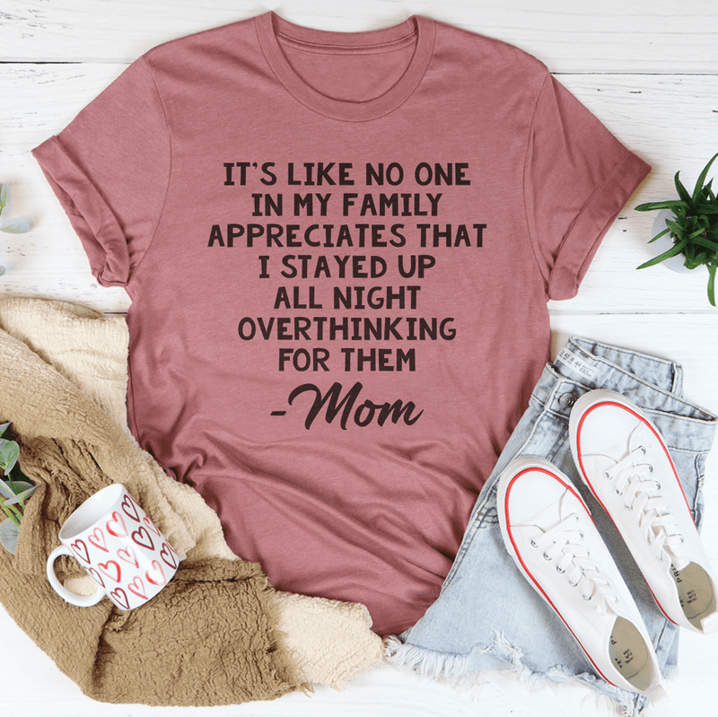 Overthinking Mom Tee Mauve / S Peachy Sunday T-Shirt