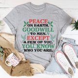 Peace On Earth Goodwill To Men Tee Athletic Heather / S Peachy Sunday T-Shirt