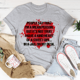 People Say That I'm A Mean Person Tee Athletic Heather / S Peachy Sunday T-Shirt