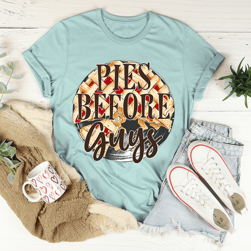 Pies Before Guys Tee Heather Prism Dusty Blue / S Peachy Sunday T-Shirt