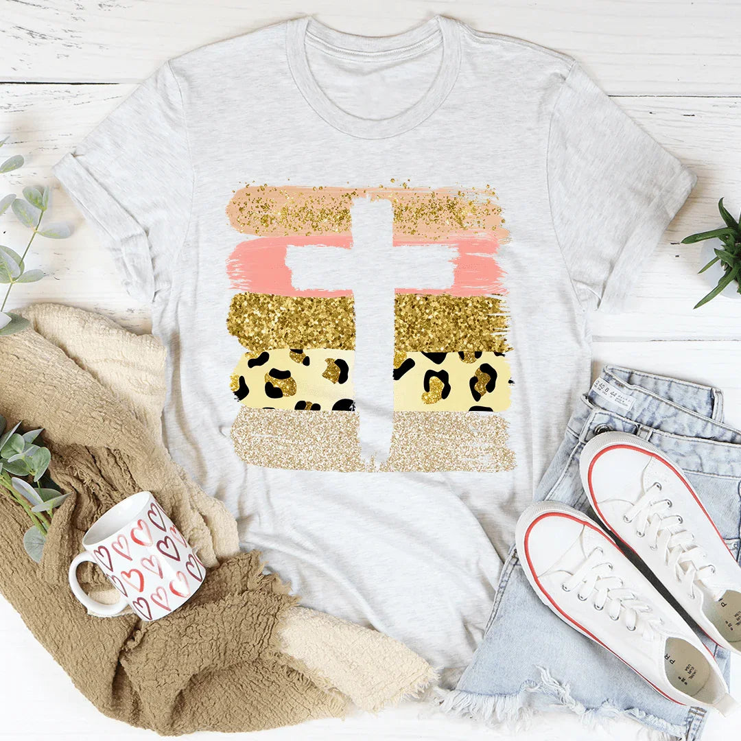Pink Cross Tee Ash / S Peachy Sunday T-Shirt
