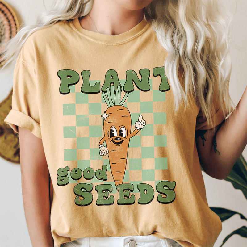 Plant Good Seeds Tee Mustard / S Peachy Sunday T-Shirt