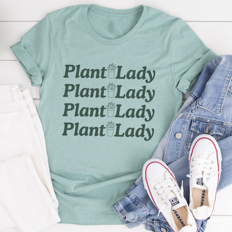 Plant Lady Tee Heather Prism Dusty Blue / S Peachy Sunday T-Shirt