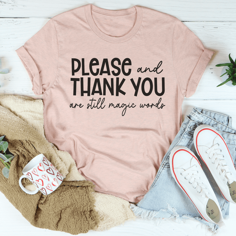 Please And Thank You Tee Heather Prism Peach / S Peachy Sunday T-Shirt