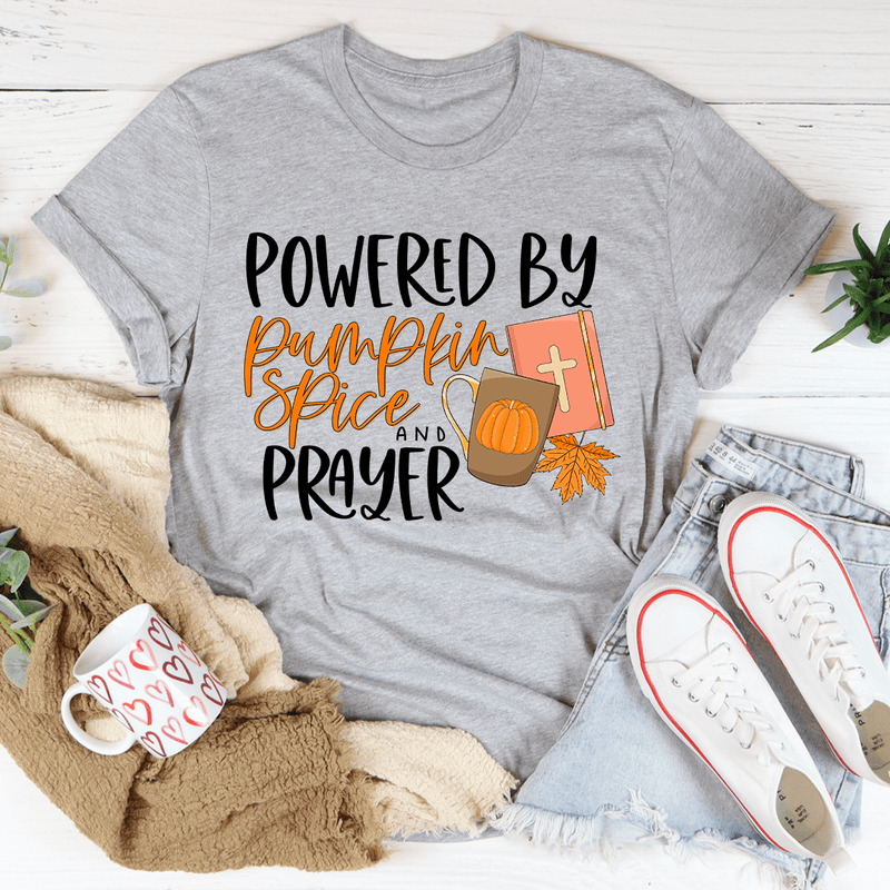 Powered By Pumpkin Spice & Prayer Tee Athletic Heather / S Peachy Sunday T-Shirt