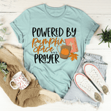 Powered By Pumpkin Spice & Prayer Tee Heather Prism Dusty Blue / S Peachy Sunday T-Shirt