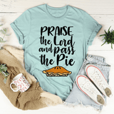 Praise The Lord And Pass The Pie Tee Heather Prism Dusty Blue / S Peachy Sunday T-Shirt
