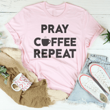Pray Coffee Repeat Tee Pink / S Peachy Sunday T-Shirt