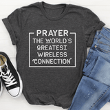 Prayer The World's Greatest Wireless Connection Tee Dark Grey Heather / S Peachy Sunday T-Shirt