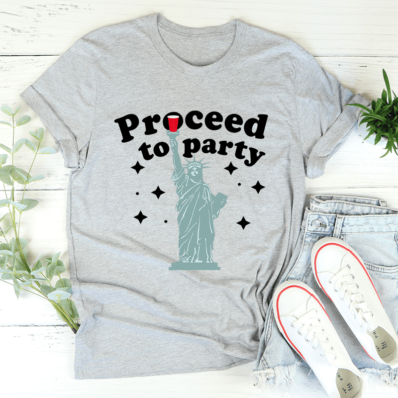 Proceed To Party Tee Athletic Heather / S Peachy Sunday T-Shirt