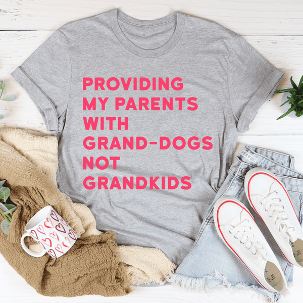 Providing My Parents With Grand-Dogs Tee Athletic Heather / S Peachy Sunday T-Shirt