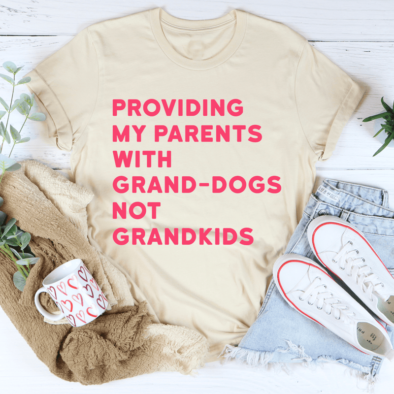 Providing My Parents With Grand-Dogs Tee Heather Dust / S Peachy Sunday T-Shirt