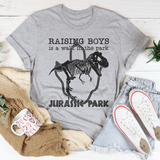 Raising Boys Is A Walk In The Park Tee Athletic Heather / L Printify T-Shirt T-Shirt