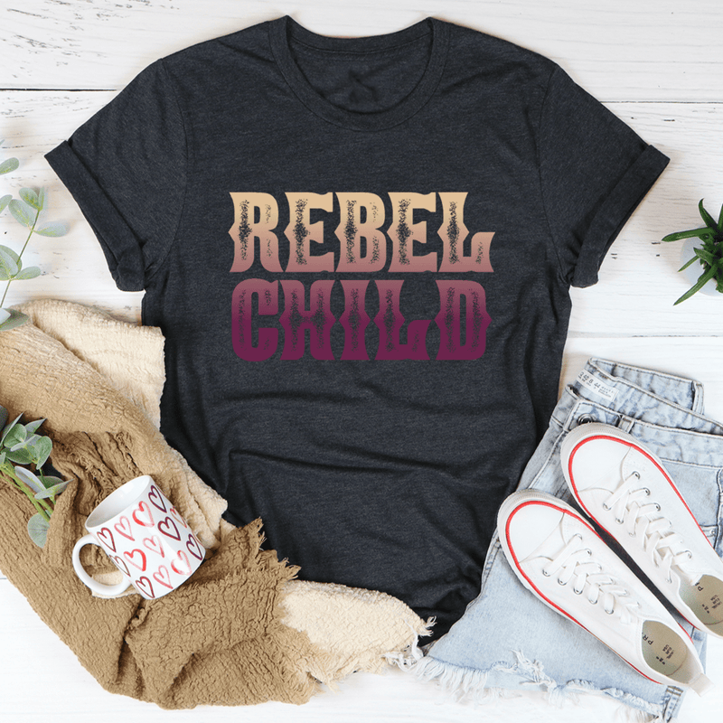 Rebel Child Tee Dark Grey Heather / S Peachy Sunday T-Shirt