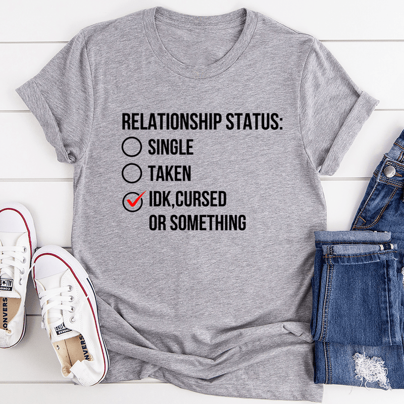 Relationship Status Cursed Or Something Tee Athletic Heather / S Peachy Sunday T-Shirt