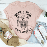 Rock N Roll Skeleton Tee Heather Prism Peach / S Peachy Sunday T-Shirt