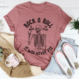 Rock N Roll Skeleton Tee Mauve / S Peachy Sunday T-Shirt