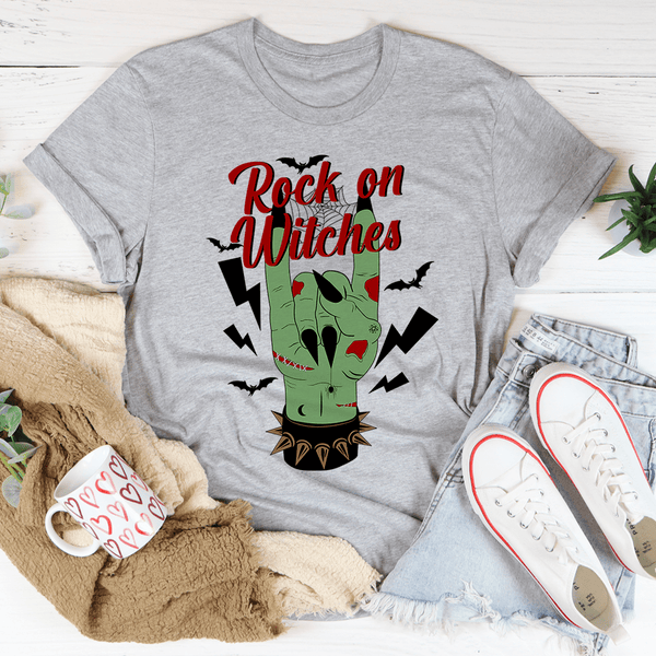 Rock On Witches Tee Athletic Heather / S Peachy Sunday T-Shirt