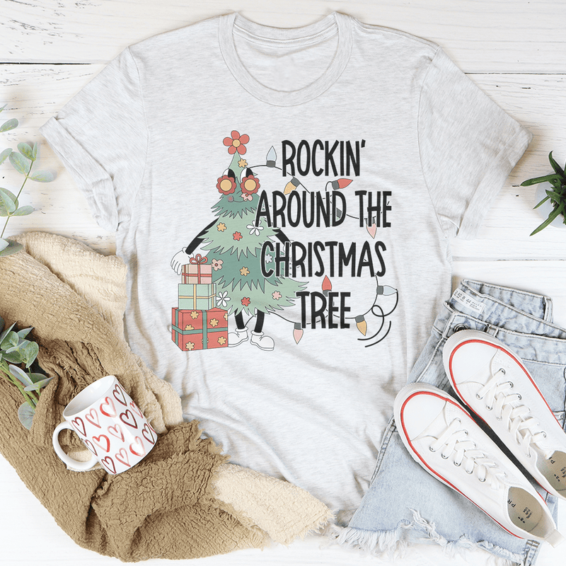 Rockin' Around The Christmas Tree Tee Ash / S Peachy Sunday T-Shirt