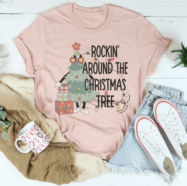 Rockin' Around The Christmas Tree Tee Peachy Sunday T-Shirt