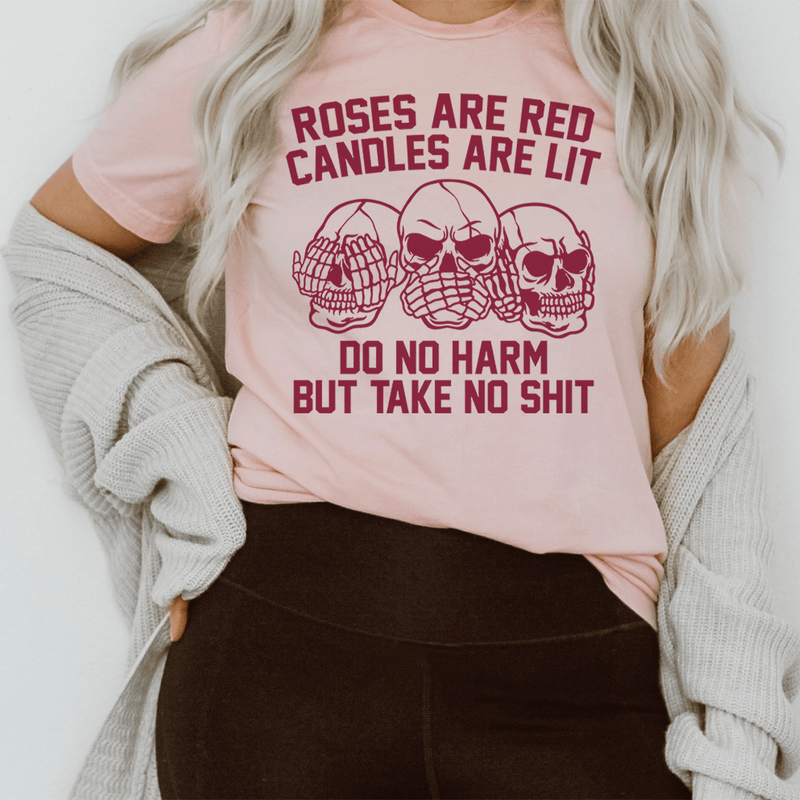 Roses Are Red Candles Are Lit Tee Pink / S Peachy Sunday T-Shirt