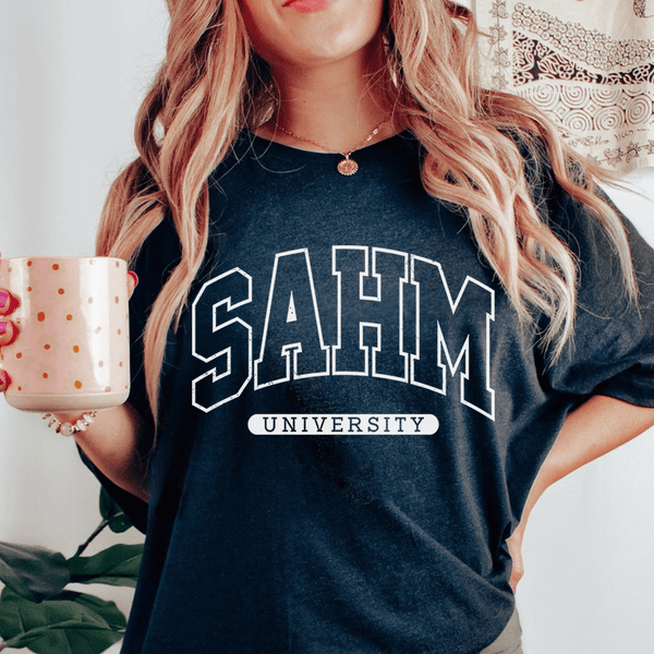 SAHM University Tee Black Heather / S Peachy Sunday T-Shirt