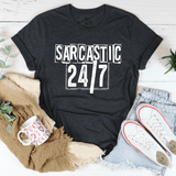 Sarcastic 24/7 Tee Dark Grey Heather / S Peachy Sunday T-Shirt