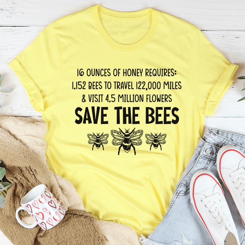 Save The Bees Tee Yellow / S Peachy Sunday T-Shirt