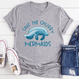 Save The Chubby Mermaids Tee Athletic Heather / S Peachy Sunday T-Shirt