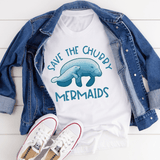 Save The Chubby Mermaids Tee White / S Peachy Sunday T-Shirt