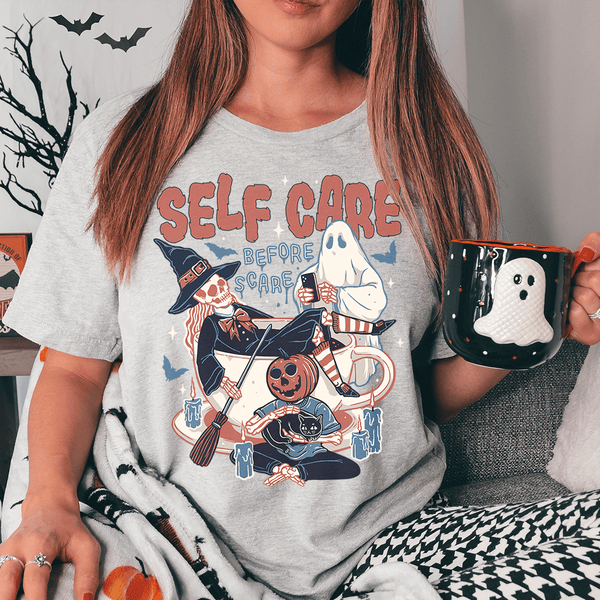 Self Care Before Scare Tee Peachy Sunday T-Shirt