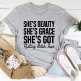 She's Beauty She's Grace Tee Athletic Heather / S Peachy Sunday T-Shirt