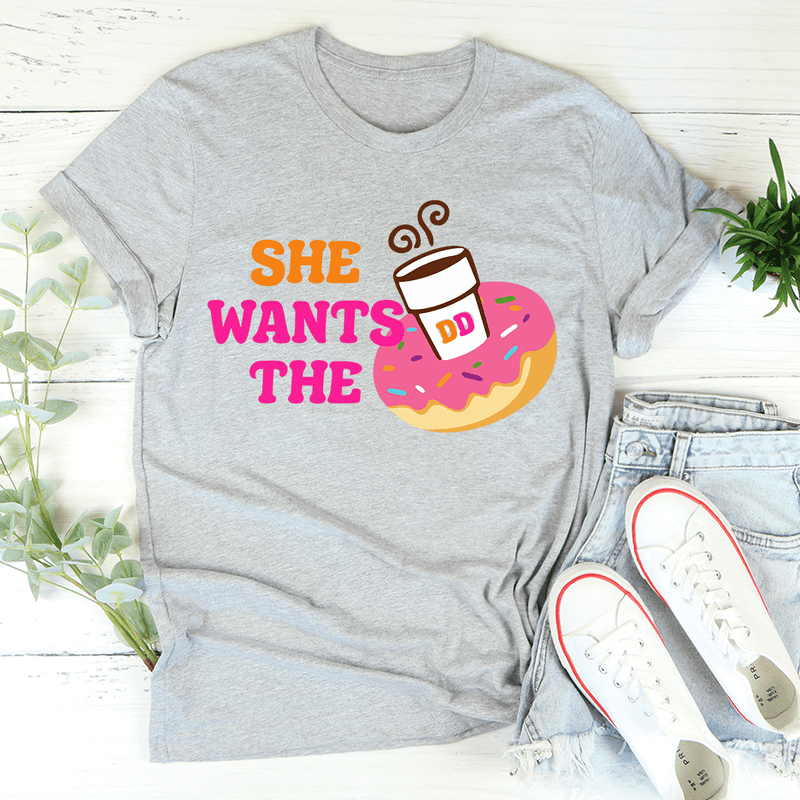 She Wants Donuts Tee Athletic Heather / S Peachy Sunday T-Shirt