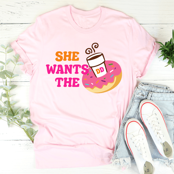 She Wants Donuts Tee Pink / S Peachy Sunday T-Shirt
