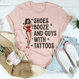 Shoes Booze And Guys With Tattoos Tee Heather Prism Peach / S Peachy Sunday T-Shirt