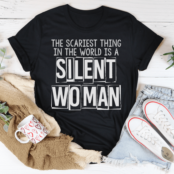 Silent Woman Tee Black Heather / S Peachy Sunday T-Shirt