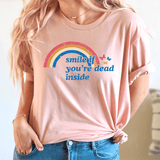 Smile If You're Dead Inside Tee Heather Prism Peach / S Peachy Sunday T-Shirt
