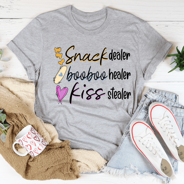 Snack Dealer Booboo Healer Kiss Stealer Tee Athletic Heather / S Peachy Sunday T-Shirt