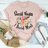 Social Vegan I Avoid Meet Tee Heather Prism Peach / S Peachy Sunday T-Shirt