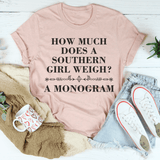 Southern Girl Monogram Tee Peachy Sunday T-Shirt