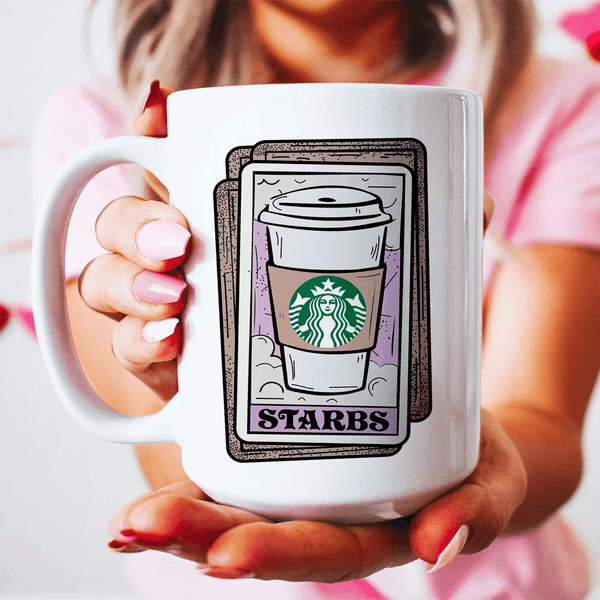 Starbs Tarot Card Ceramic Mug 15 oz White / One Size CustomCat Drinkware T-Shirt