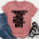 Stay At Home Mom Tee Mauve / S Peachy Sunday T-Shirt