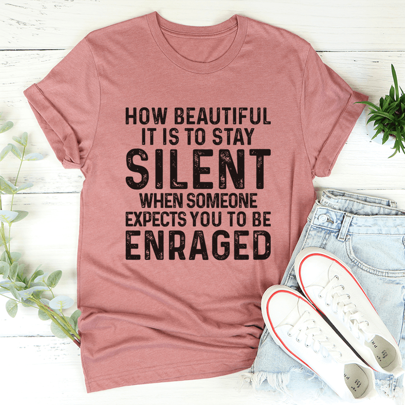 Stay Silent Tee Mauve / S Peachy Sunday T-Shirt